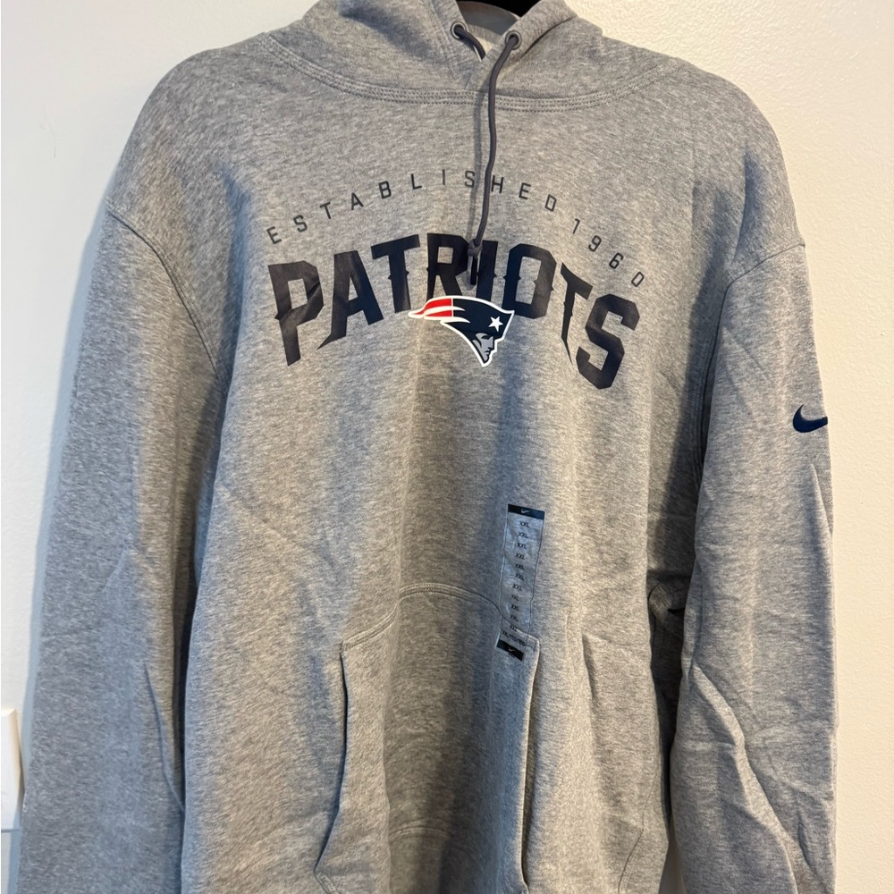 NFL New England Patriots Gray Hoodie